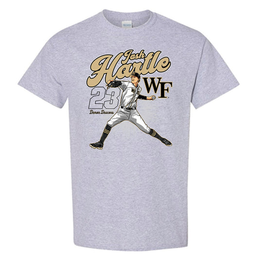 Wake Forest - NCAA Baseball : Josh Hartle Illustration Short Sleeve T-Shirt