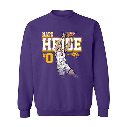 Northern Iowa - NCAA Men's Basketball : Nate Heise Slam Dunk Fashion Shersey Sweatshirt