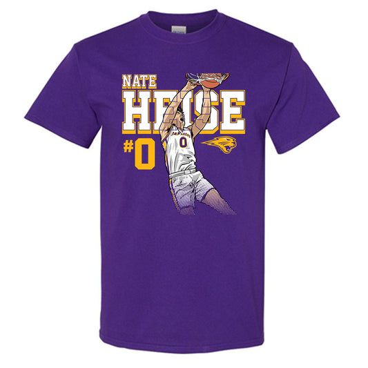 Northern Iowa - NCAA Men's Basketball : Nate Heise Slam Dunk T Shirt Short Sleeve T-Shirt