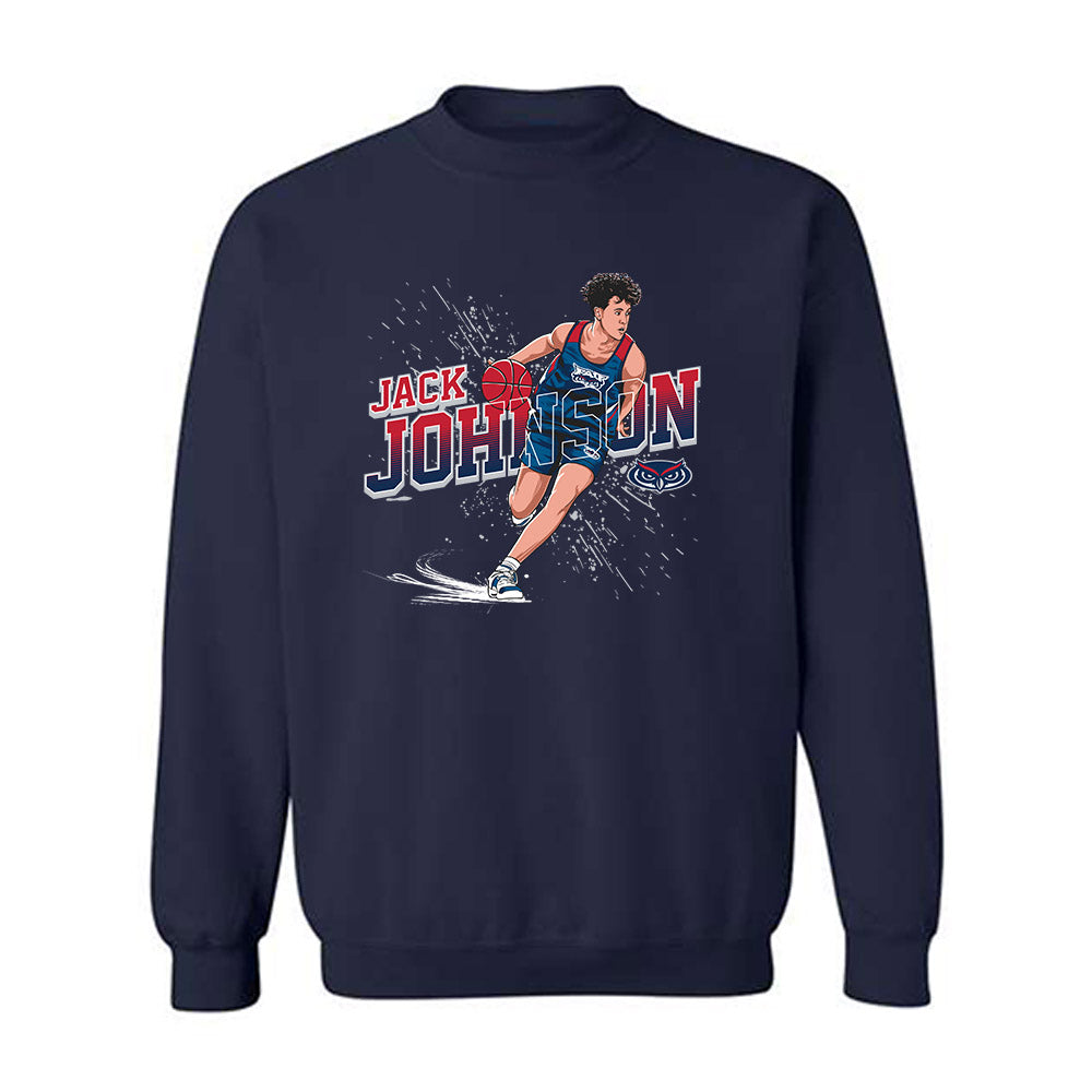 FAU - NCAA Men's Basketball : Jack Johnson Illustration Sweatshirt