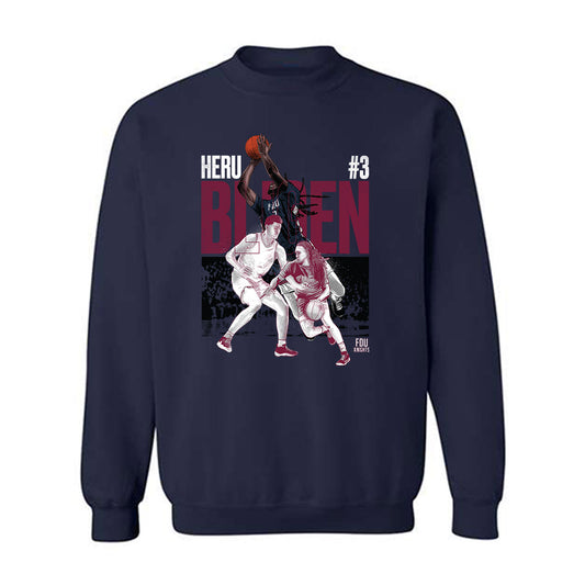 FDU - NCAA Men's Basketball : Heru Bligen Illustration Sweatshirt