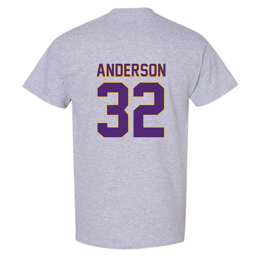 Northern Iowa - NCAA Men's Basketball : Tytan Anderson Grey Shersey Short Sleeve T-Shirt
