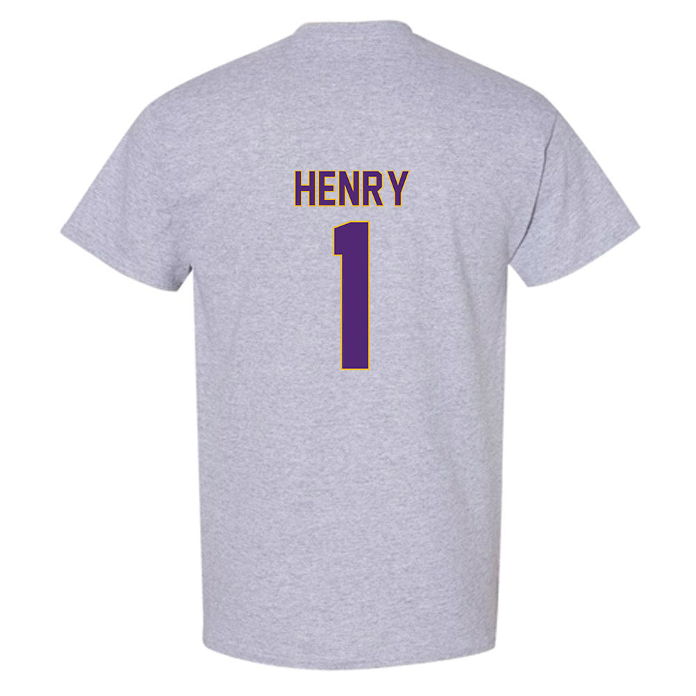 Northern Iowa - NCAA Men's Basketball : Cole Henry Grey Shersey Short Sleeve T-Shirt
