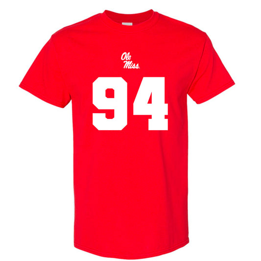 Ole Miss - NCAA Football : Christian Schanefelt Replica Shersey Short Sleeve T-Shirt
