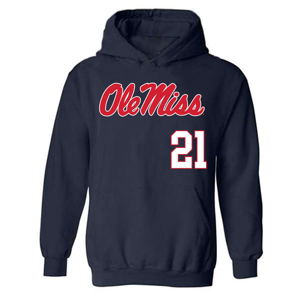 Ole Miss - NCAA Softball : Grace Thompson - Hooded Sweatshirt Replica Shersey