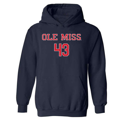 Ole Miss - NCAA Baseball : Cole Ketchum - Hooded Sweatshirt Classic Shersey