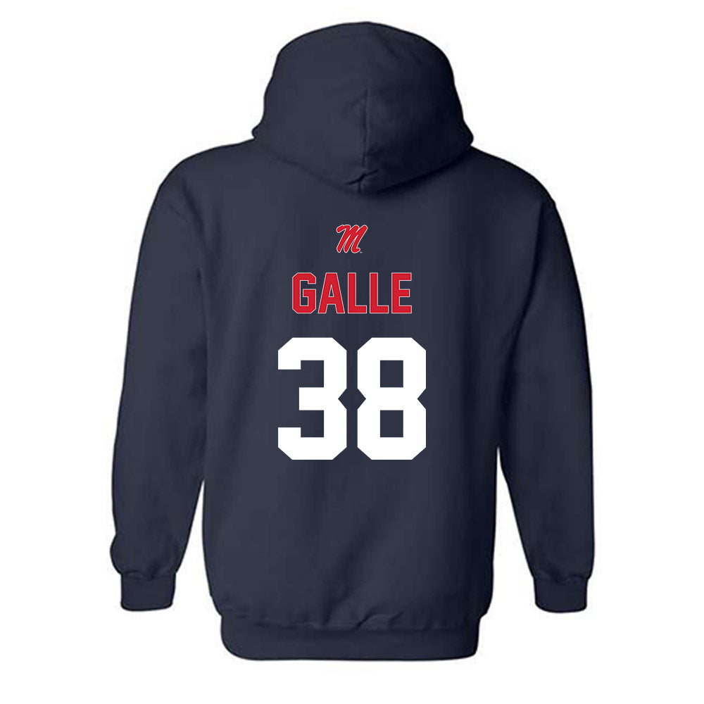 Ole Miss - NCAA Baseball : Patrick Galle - Hooded Sweatshirt Sports Shersey