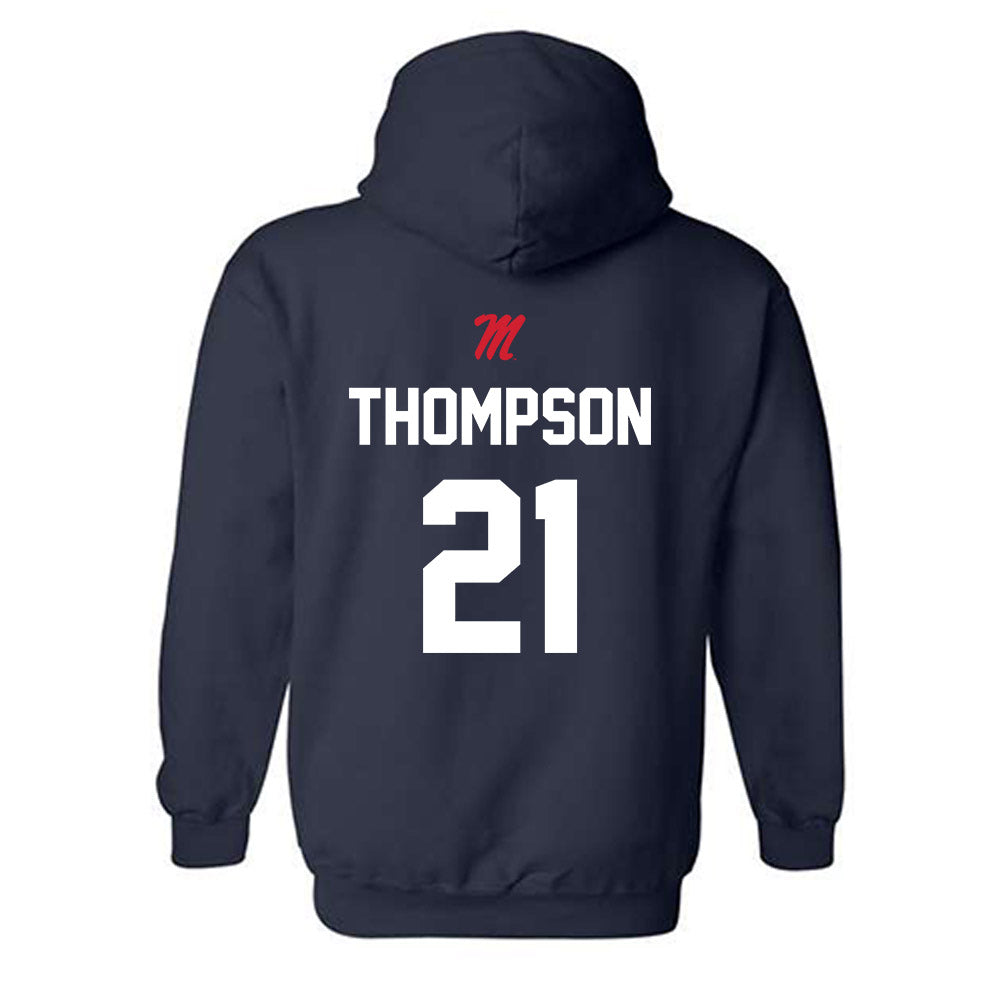 Ole Miss - NCAA Softball : Grace Thompson - Hooded Sweatshirt Sports Shersey