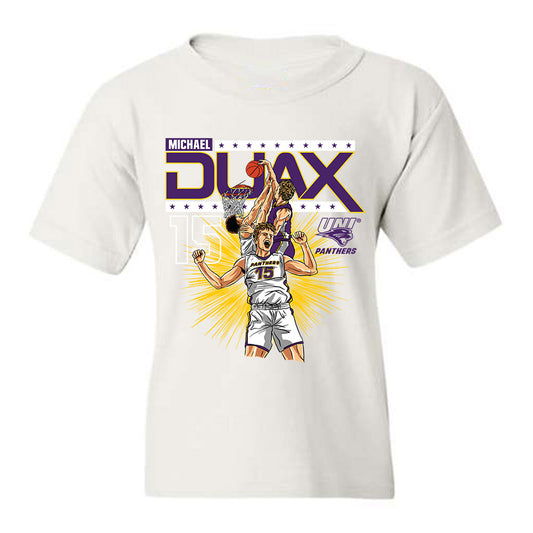 Northern Iowa - NCAA Men's Basketball : Michael Duax Dunk Fashion Shersey Youth T-Shirt