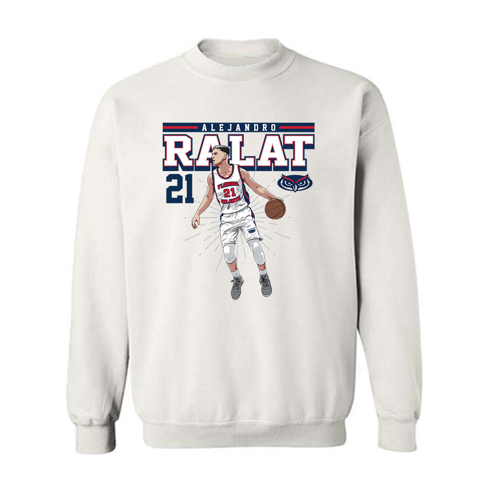 FAU - NCAA Men's Basketball : Alejandro Ralat Illustration Sweatshirt