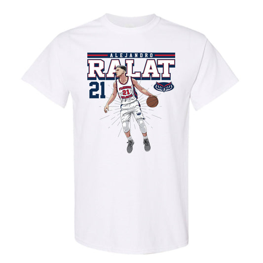 FAU - NCAA Men's Basketball : Alejandro Ralat Illustration Short Sleeve T-Shirt