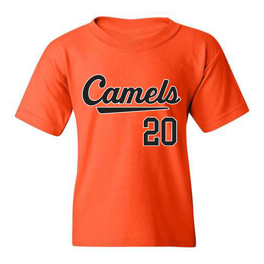 Campbell - NCAA Baseball : David Rossow - Youth T-Shirt Replica Shersey