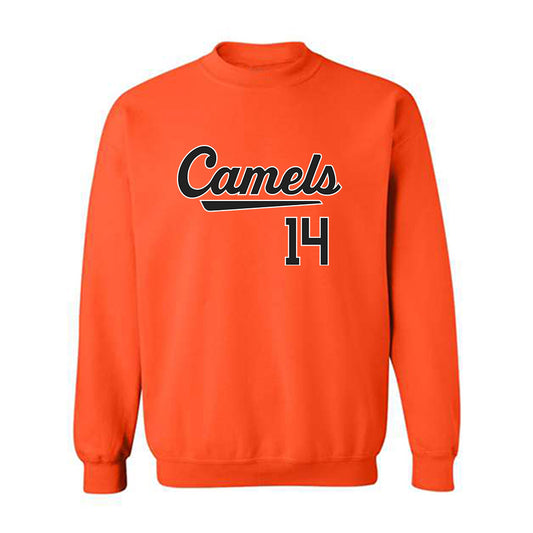 Campbell - NCAA Baseball : Zach Sabers - Crewneck Sweatshirt Replica Shersey
