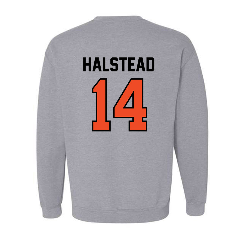 Campbell - NCAA Baseball : Tyler Halstead - Crewneck Sweatshirt Classic Shersey