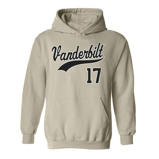 Vanderbilt - NCAA Baseball : Ryan Ginther - Hooded Sweatshirt Replica Shersey