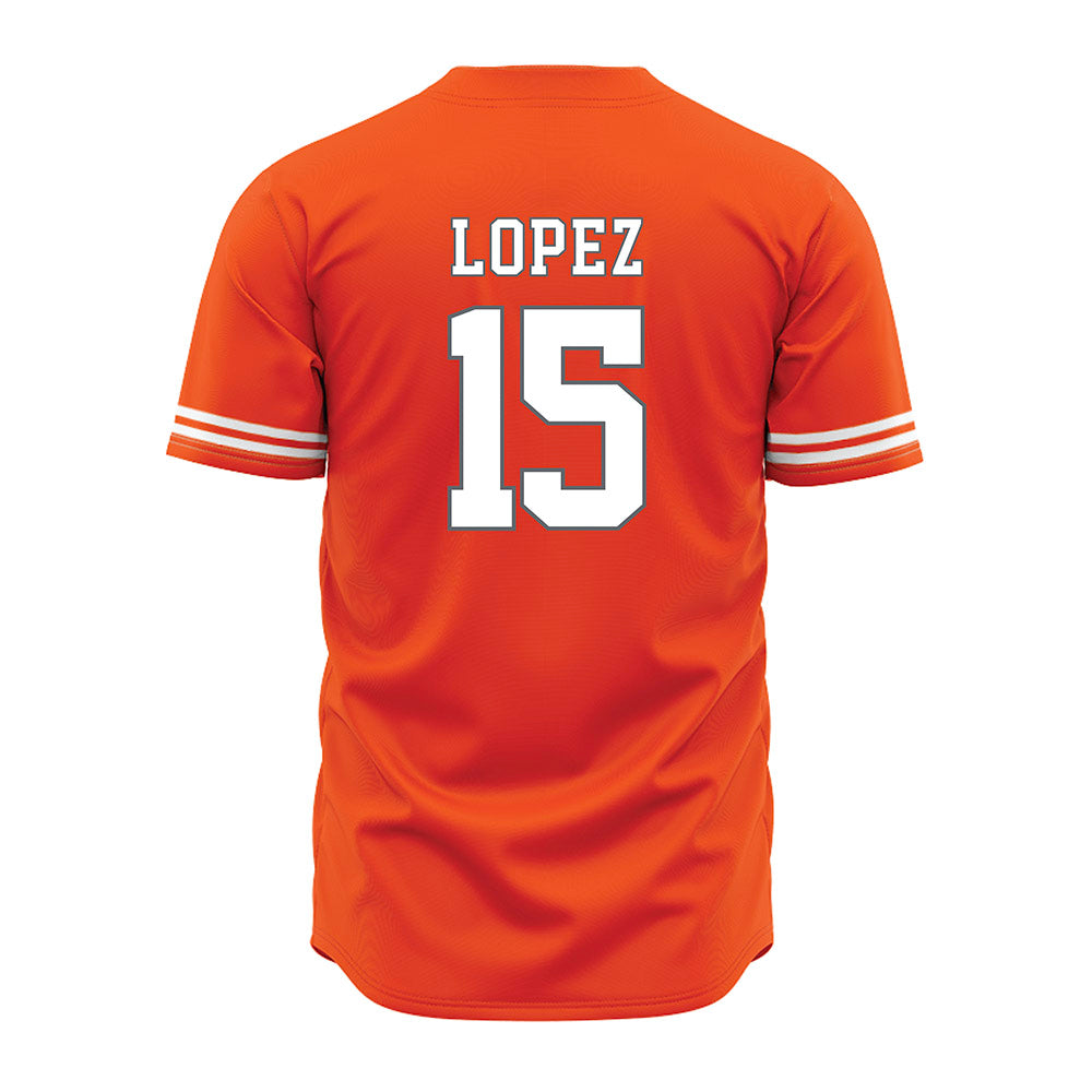 UTRGV - NCAA Baseball : Jack Lopez - Baseball Jersey Orange