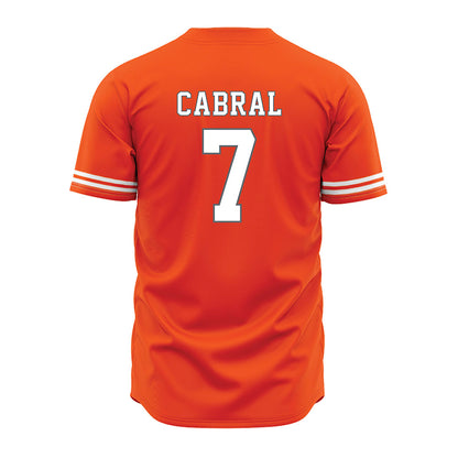 UTRGV - NCAA Baseball : Angelo Cabral - Baseball Jersey Orange