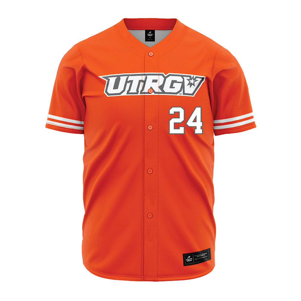UTRGV - NCAA Baseball : Jesus Aldaz - Baseball Jersey Orange