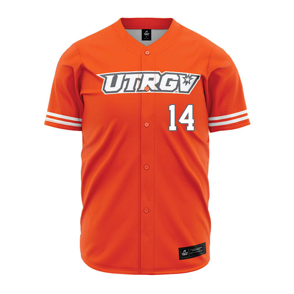 UTRGV - NCAA Baseball : Zerek Saenz - Baseball Jersey Orange