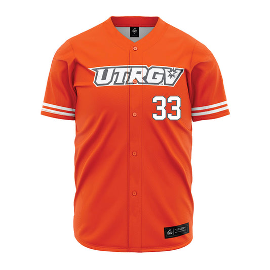 UTRGV - NCAA Baseball : Spencer Serven - Baseball Jersey Orange