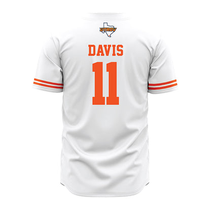 UTRGV - NCAA Baseball : Colten Davis - Baseball Jersey White