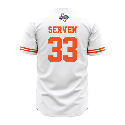 UTRGV - NCAA Baseball : Spencer Serven - Baseball Jersey White