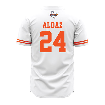 UTRGV - NCAA Baseball : Jesus Aldaz - Baseball Jersey White