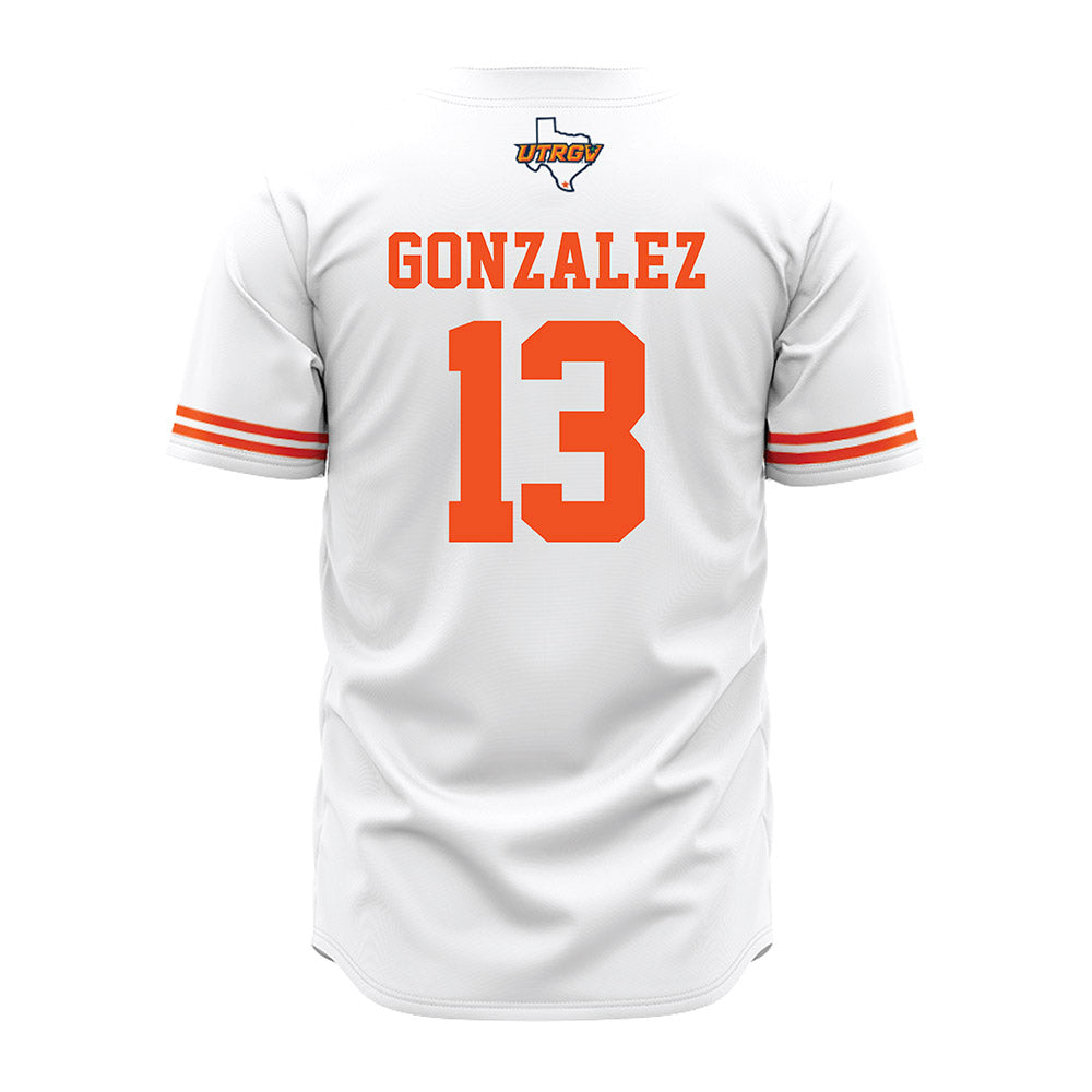 UTRGV - NCAA Baseball : Roberto Gonzalez - Baseball Jersey White