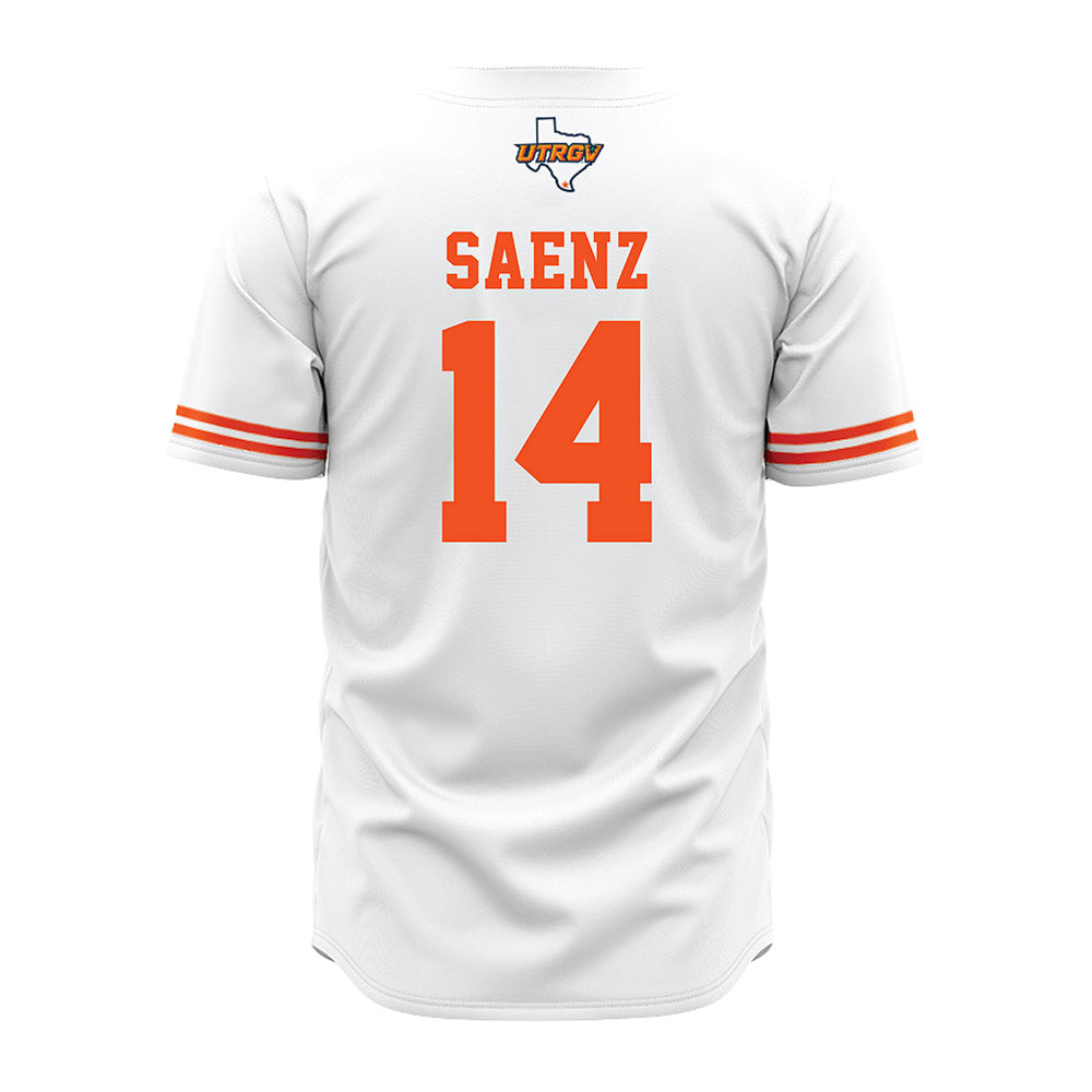 UTRGV - NCAA Baseball : Zerek Saenz - Baseball Jersey White