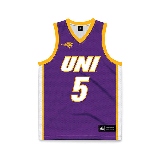 Northern Iowa - NCAA Men's Basketball : Wes Rubin Purple Jersey