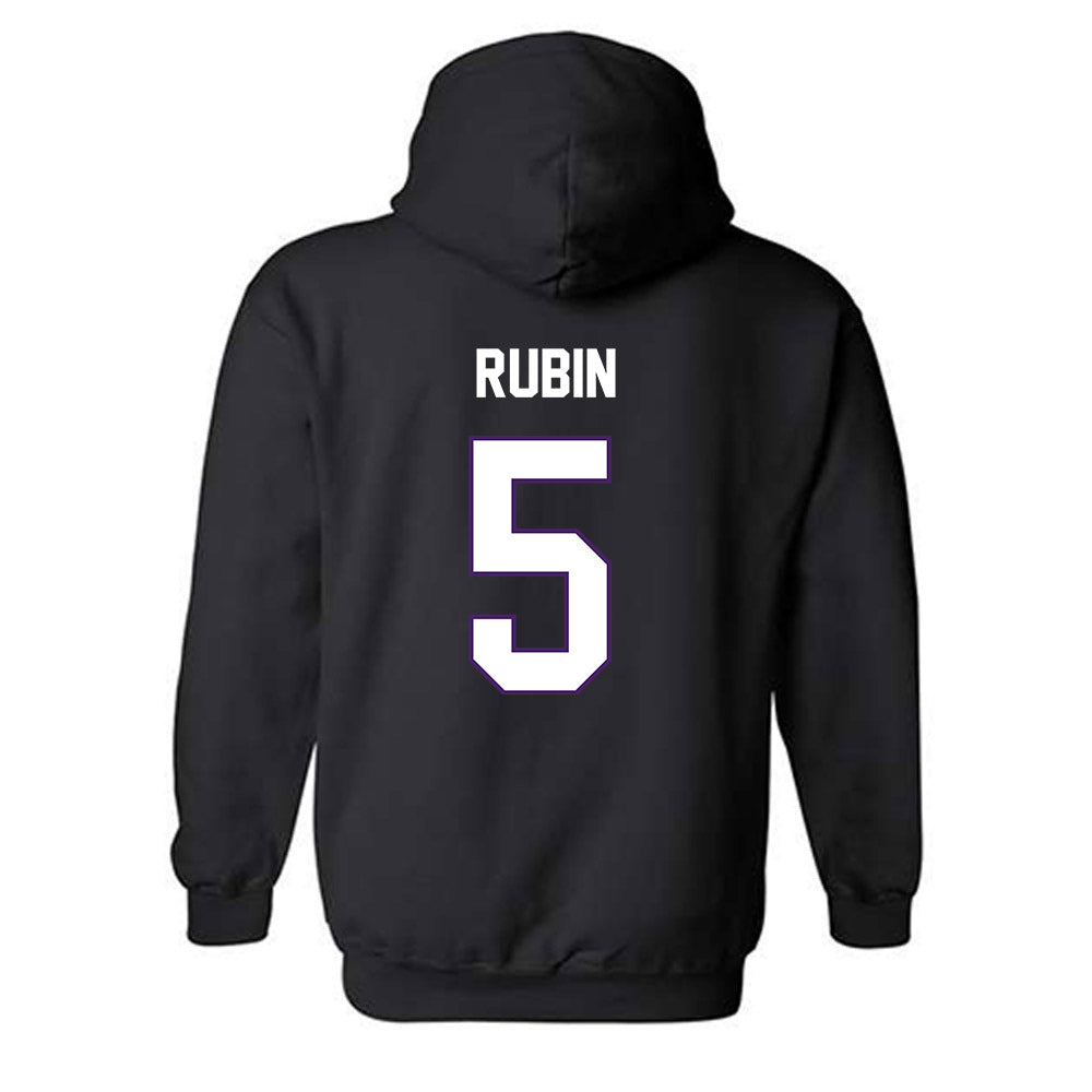 Northern Iowa - NCAA Men's Basketball : Wes Rubin Black Hooded Sweatshirt