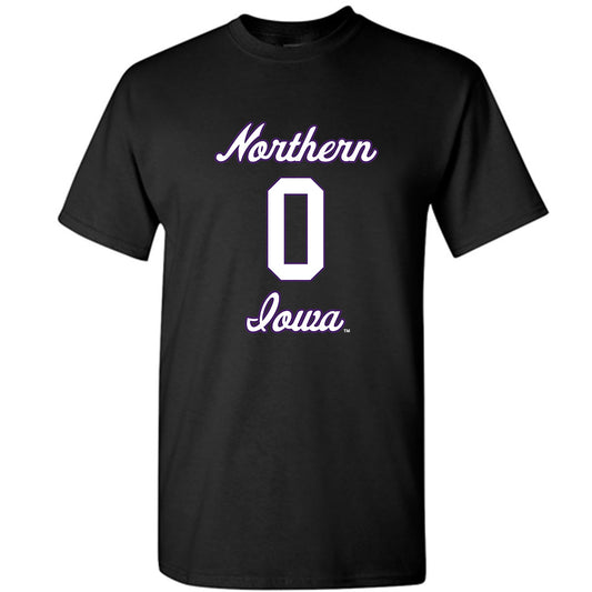 Northern Iowa - NCAA Men's Basketball : Nate Heise Black Short Sleeve T-Shirt