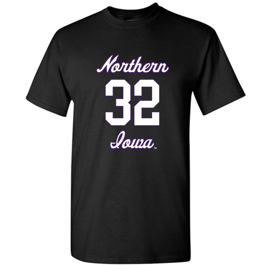 Northern Iowa - NCAA Men's Basketball : Tytan Anderson Black Short Sleeve T-Shirt