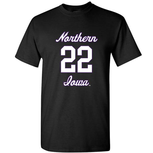 Northern Iowa - NCAA Men's Basketball : Kyle Pock Black Short Sleeve T-Shirt