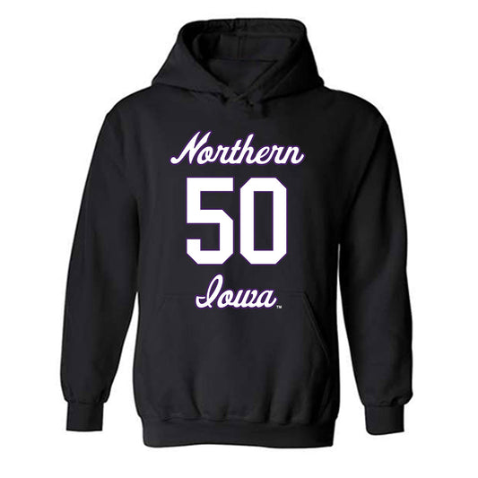Northern Iowa - NCAA Men's Basketball : Austin Phyfe Black Hooded Sweatshirt