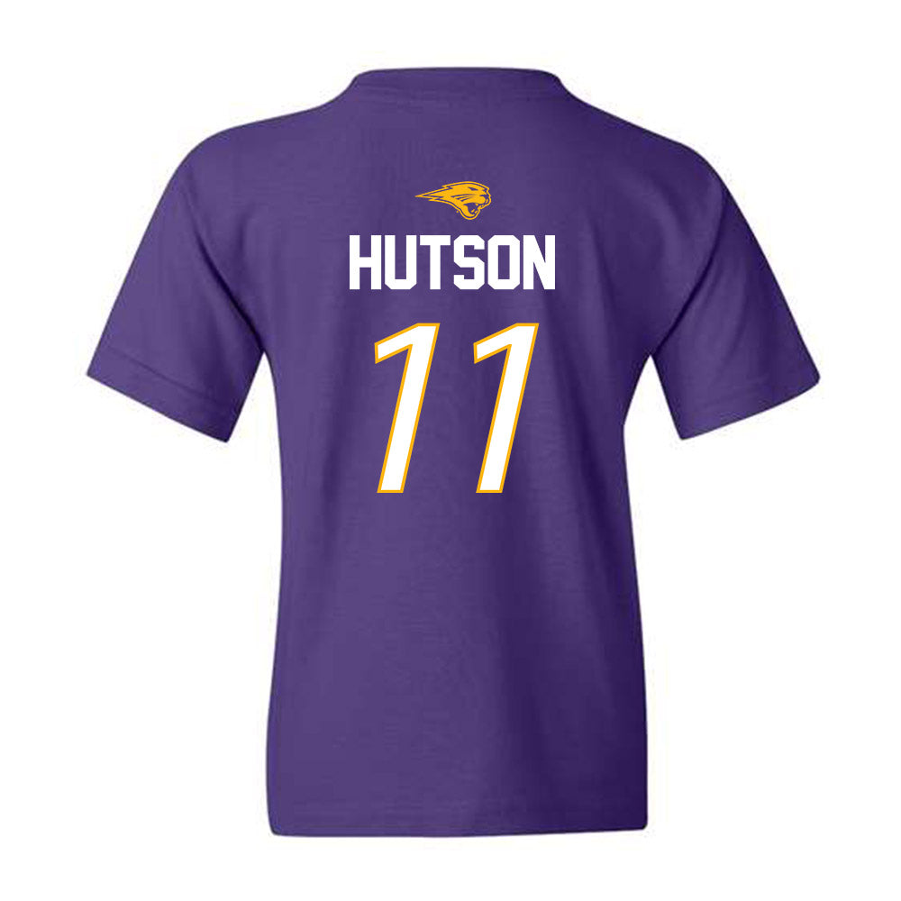 Northern Iowa - NCAA Men's Basketball : Jacob Hutson Purple Youth T-Shirt