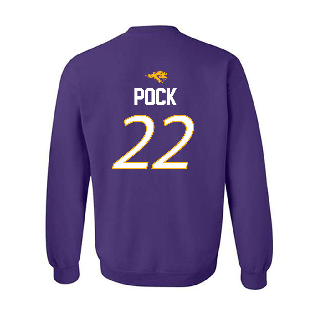Northern Iowa - NCAA Men's Basketball : Kyle Pock Purple Sweatshirt