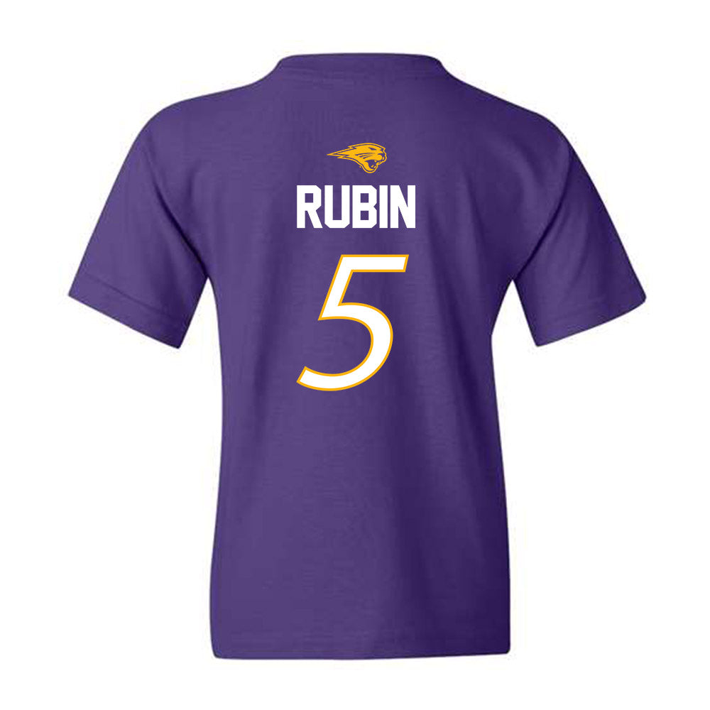 Northern Iowa - NCAA Men's Basketball : Wes Rubin Purple Youth T-Shirt