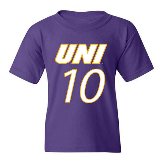 Northern Iowa - NCAA Men's Basketball : RJ Taylor Purple Youth T-Shirt