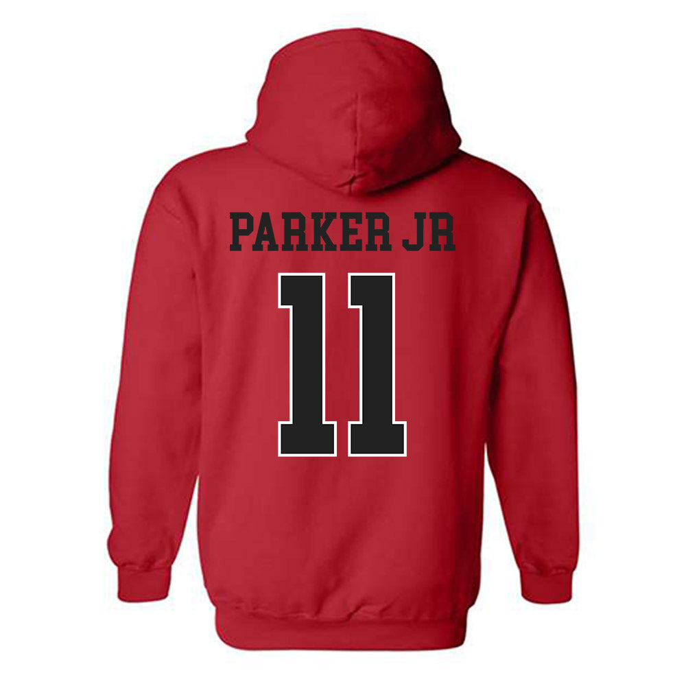 NC State - NCAA Men's Basketball : Dennis Parker Jr - Hooded Sweatshirt Sports Shersey