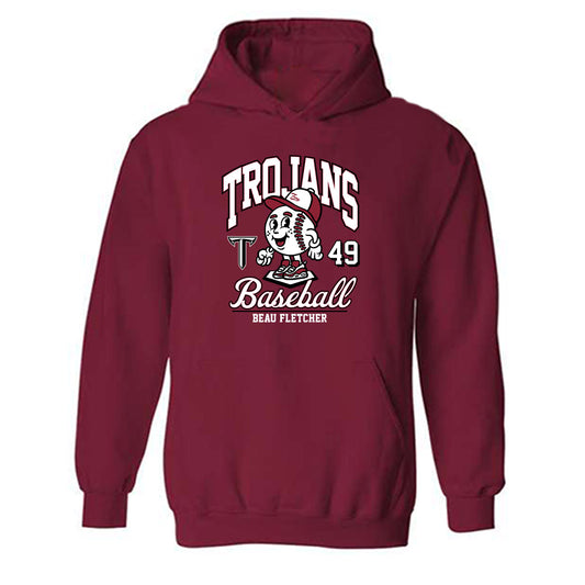 Troy - NCAA Baseball : Beau Fletcher - Hooded Sweatshirt Fashion Shersey