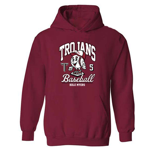 Troy - NCAA Baseball : Kole Myers - Hooded Sweatshirt Fashion Shersey