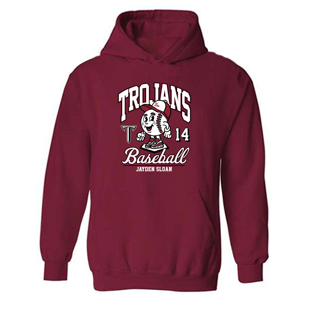 Troy - NCAA Baseball : Jayden Sloan - Hooded Sweatshirt Fashion Shersey