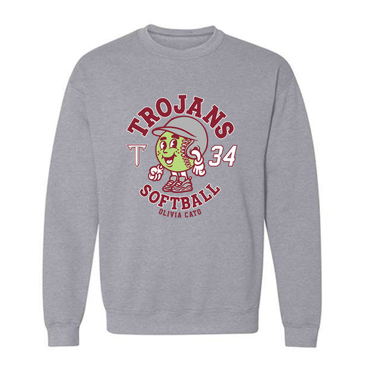 Troy - NCAA Softball : Olivia Cato - Crewneck Sweatshirt Fashion Shersey
