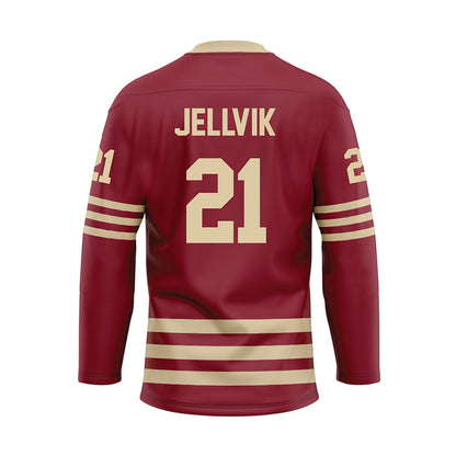 Boston College - NCAA Men's Ice Hockey : Oskar Jellvik - Maroon Ice Hockey Jersey