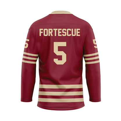 Boston College - NCAA Men's Ice Hockey : Drew Fortescue - Maroon Ice Hockey Jersey