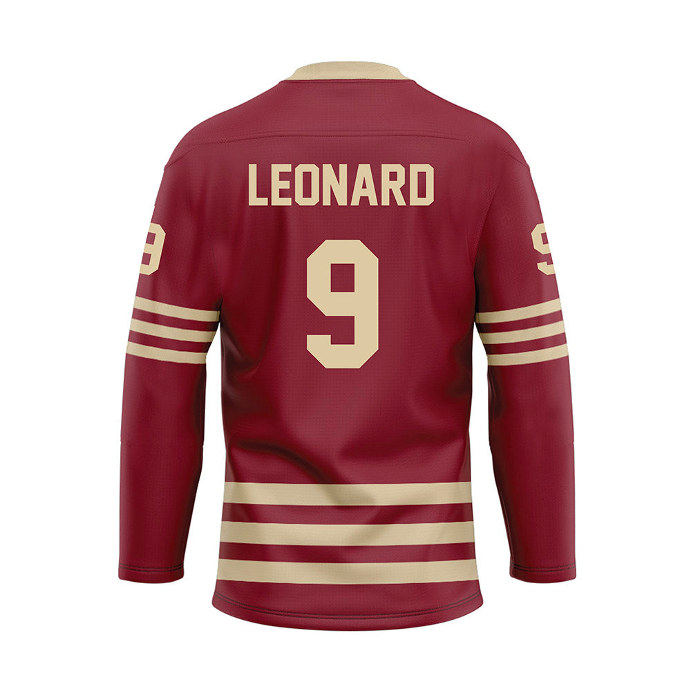 Boston College - NCAA Men's Ice Hockey : Ryan Leonard - Maroon Ice Hockey Jersey