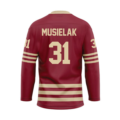 Boston College - NCAA Men's Ice Hockey : Alex Musielak - Maroon Ice Hockey Jersey