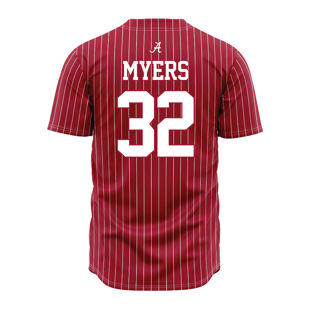Alabama - NCAA Baseball : Braylon Myers - Baseball Jersey