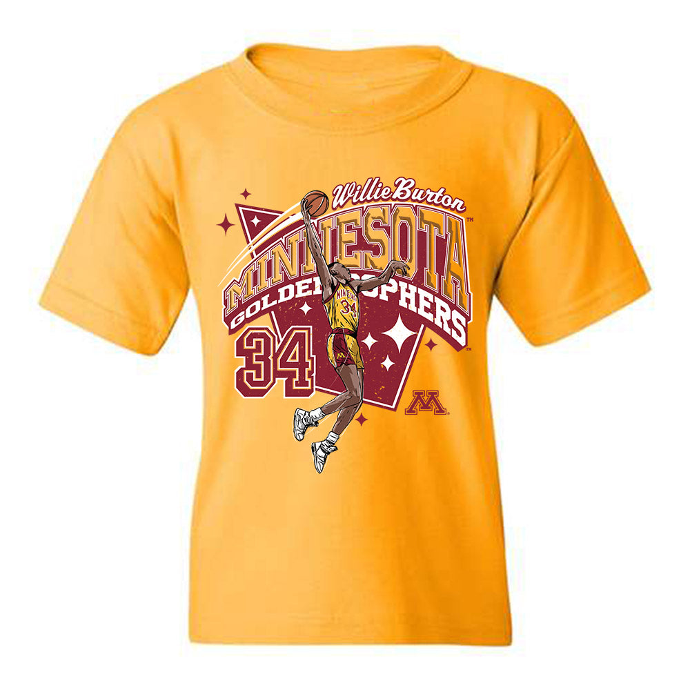 Minnesota - NCAA Men's Basketball : Willie Burton - Skyhook Youth T-Shirt
